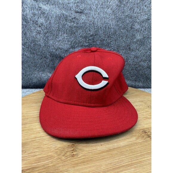 Cincinnati Reds Hat Cap Fitted Kids 6 3/4 Red MLB Baseball Wool New Era - Picture 1 of 11